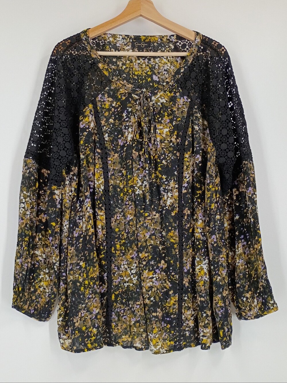 Jessica Simpson Lacey Tie Front Blouse